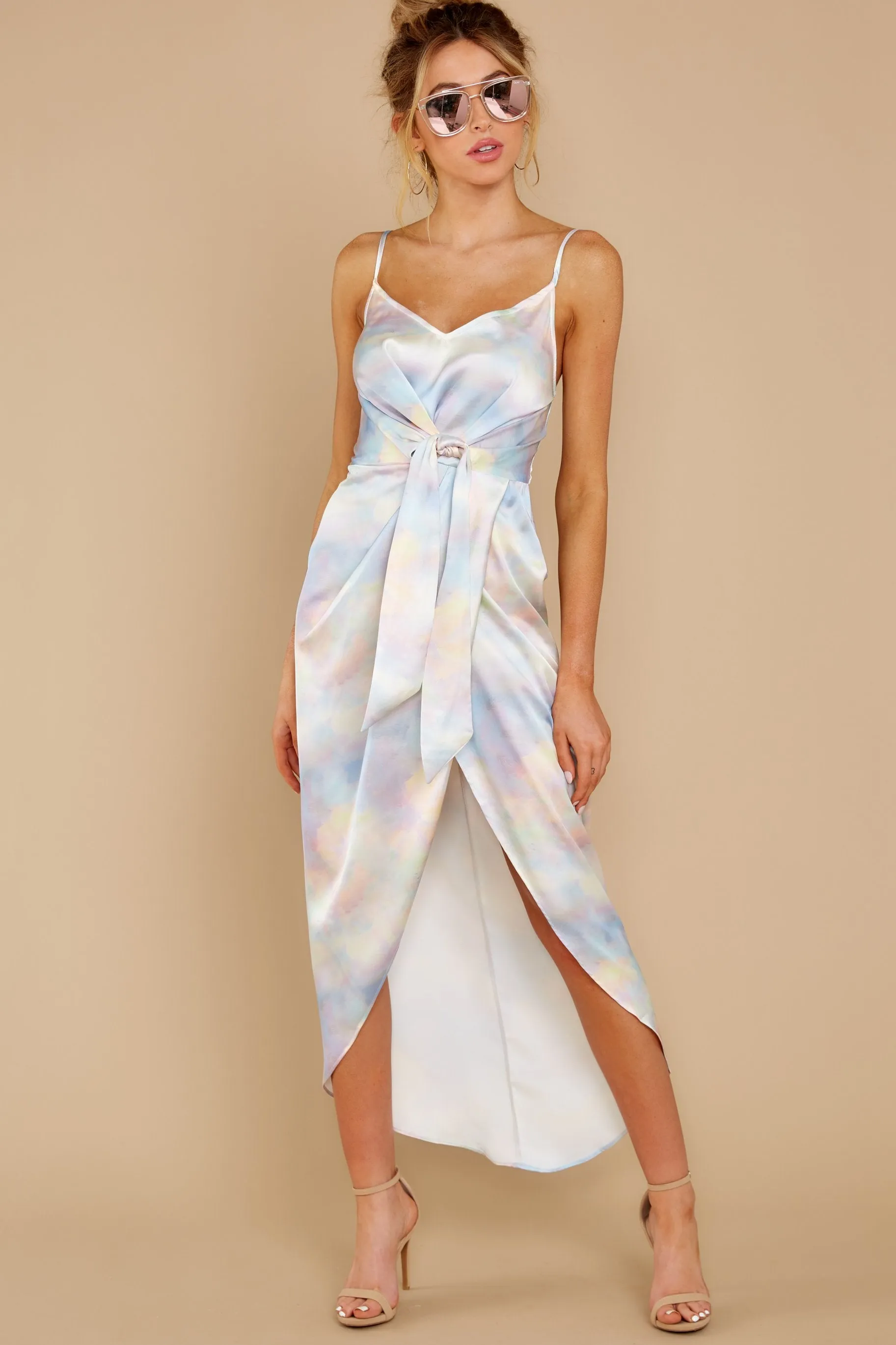 Feel The Groove Blue Multi Tie Dye Maxi Dress