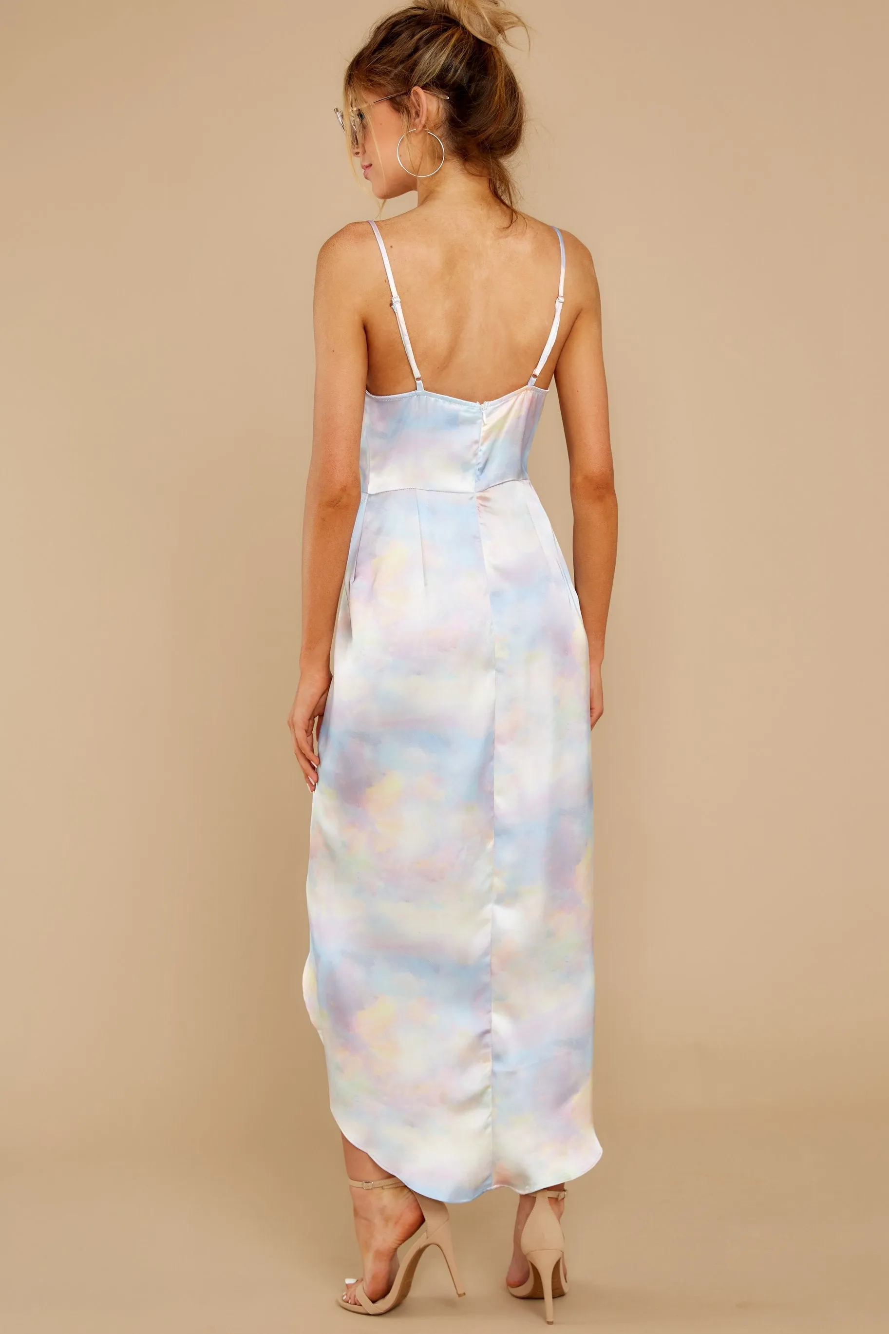 Feel The Groove Blue Multi Tie Dye Maxi Dress