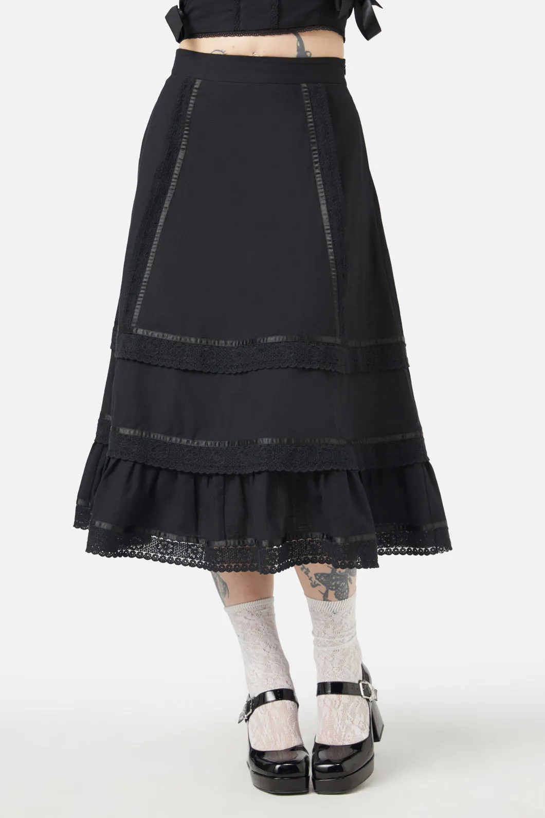 Fighting Evil Midi Skirt