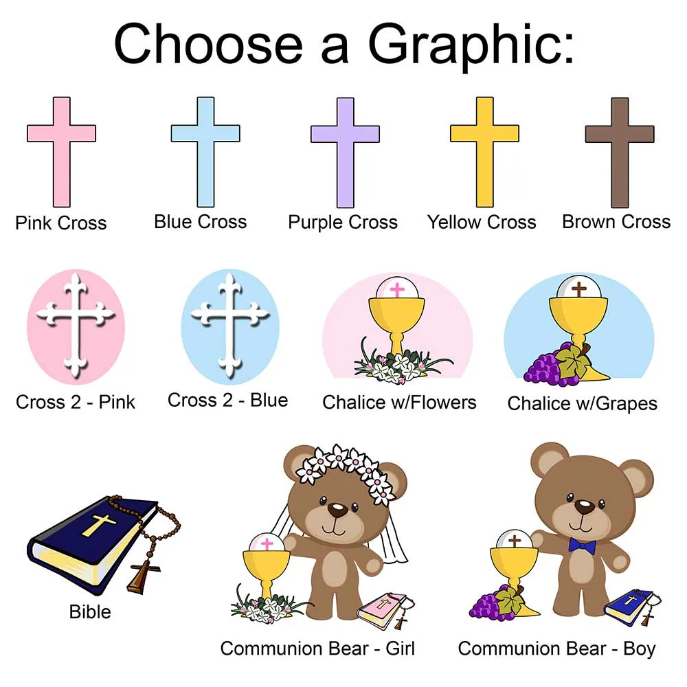 First Communion Teddy Bear Gift Set - Personalized 14" Ginger Bear