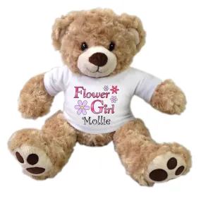 Flower Girl Teddy Bear -  Personalized 13" Honey Vera Bear