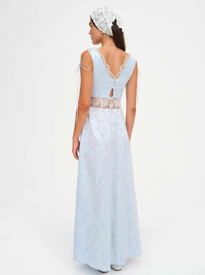 For Love & Lemons Hattie Jacquard Maxi Dress