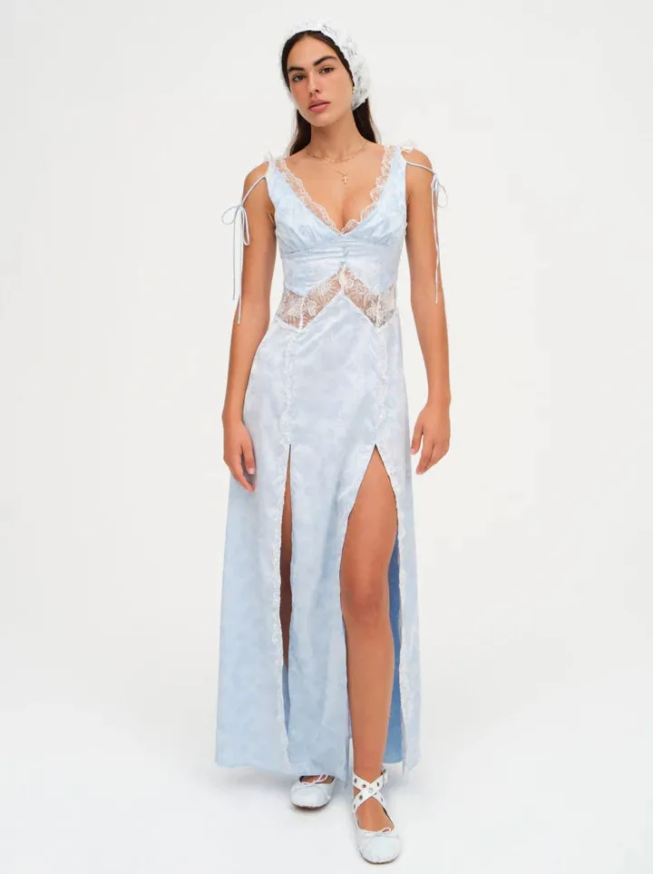 For Love & Lemons Hattie Jacquard Maxi Dress