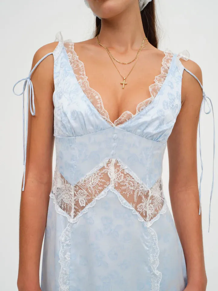 For Love & Lemons Hattie Jacquard Maxi Dress