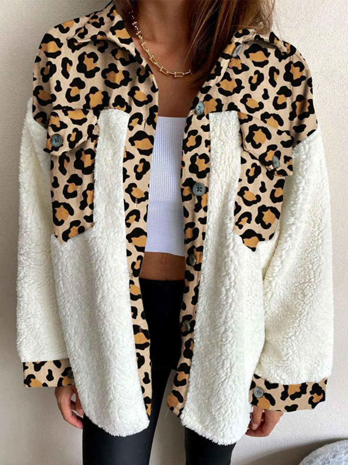 Fuzzy Button Up Long Sleeve Jacket | Winter Fashion | Cozy Weather |