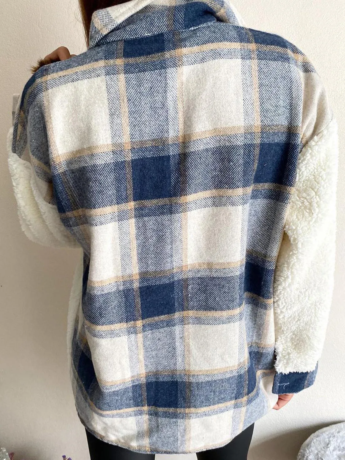 Fuzzy Button Up Long Sleeve Jacket | Winter Fashion | Cozy Weather |