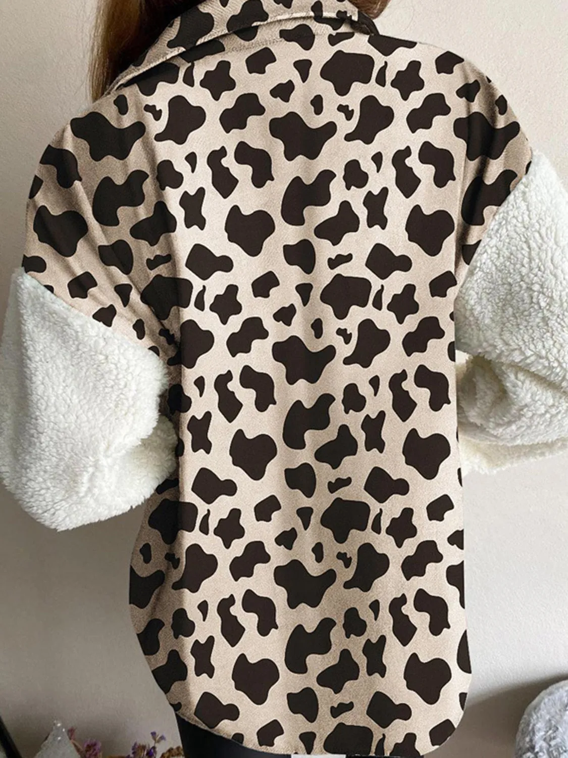Fuzzy Button Up Long Sleeve Jacket | Winter Fashion | Cozy Weather |