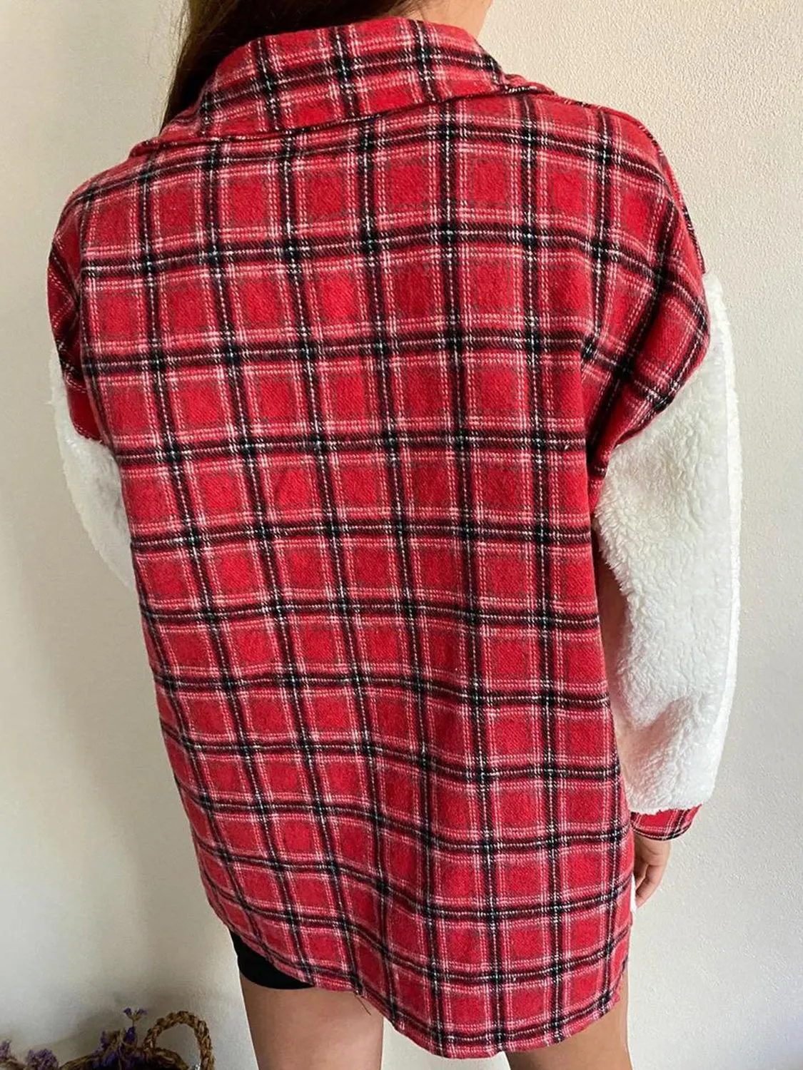 Fuzzy Button Up Long Sleeve Jacket | Winter Fashion | Cozy Weather |