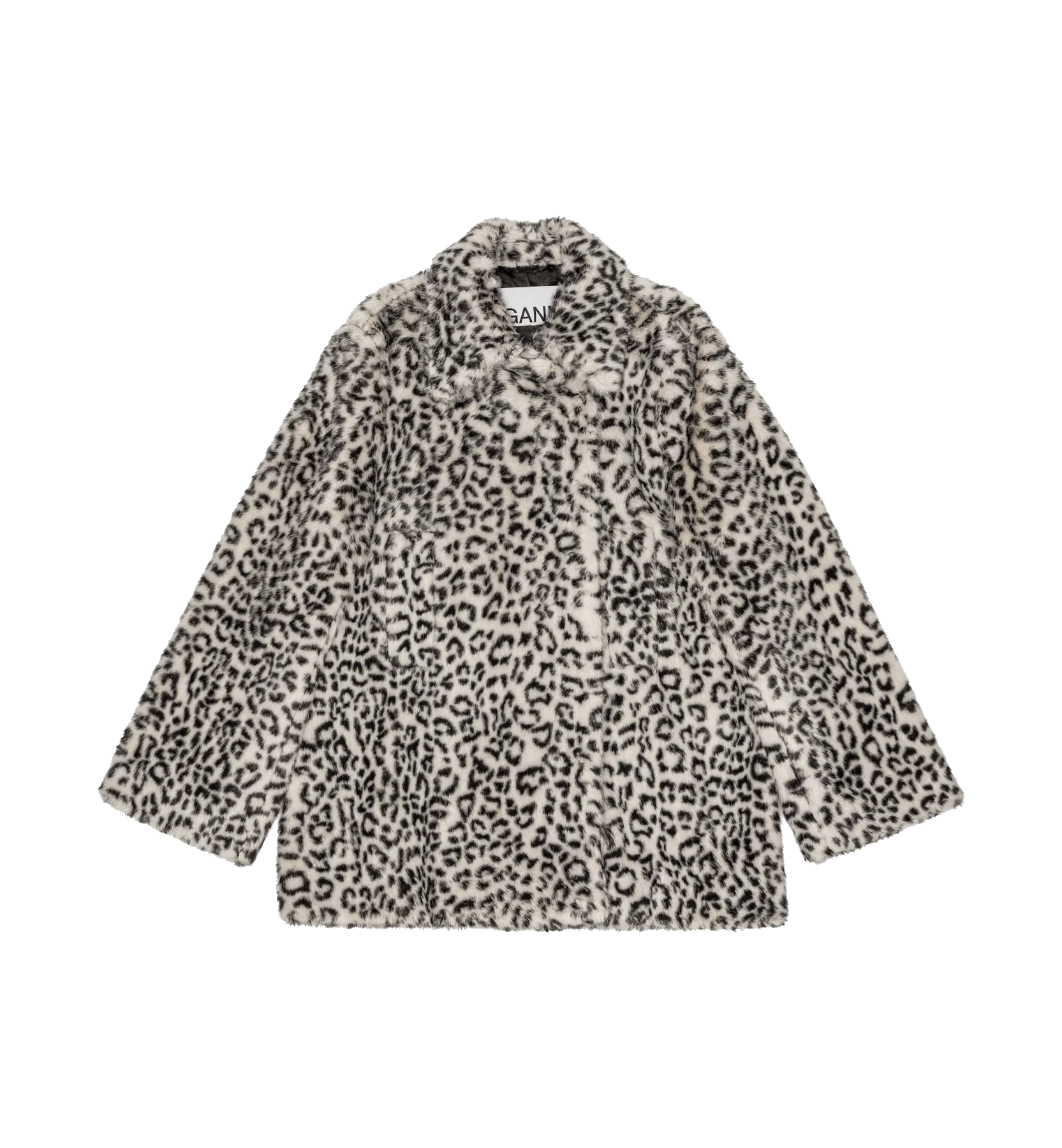 GANNI Leopard Faux Fur Jacket