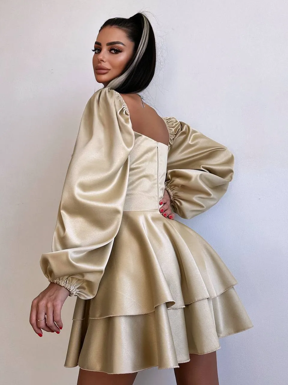 Gold mini dress “Kera”