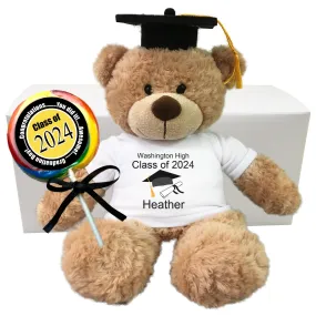 Graduation Teddy Bear Personalized Gift Set - 13" Bonny Bear