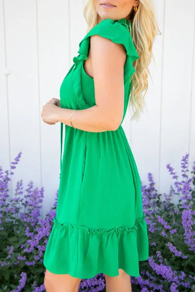 Green Summer Mini Dress