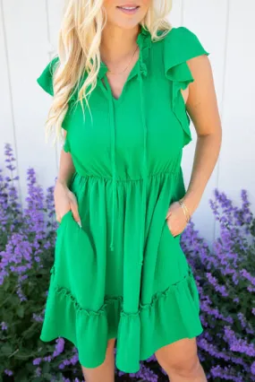 Green Summer Mini Dress