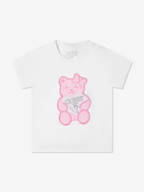 Guess Girls Teddy Bear T-Shirt in White