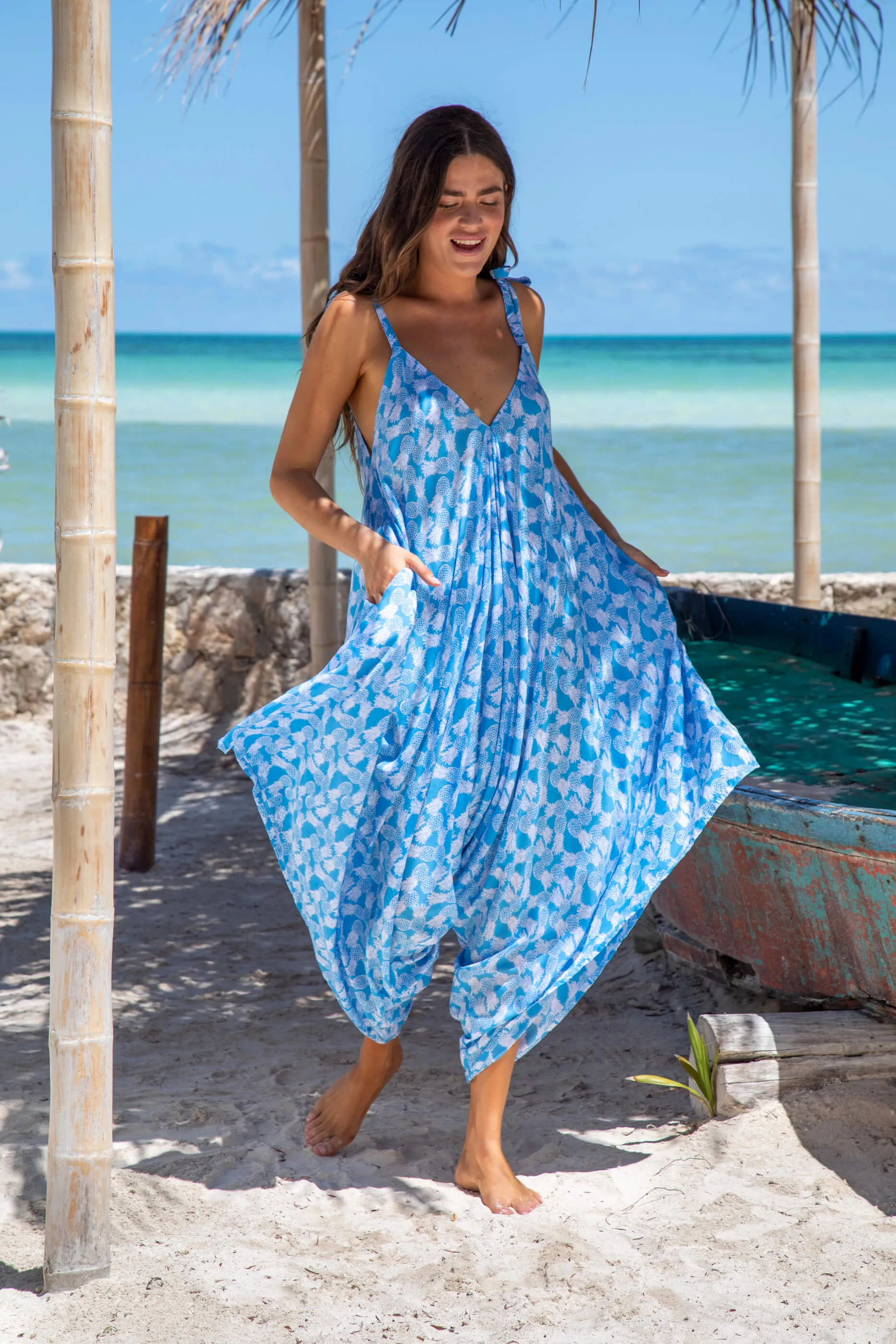 Gypsy Jumpsuit in Premium Barbados Blue