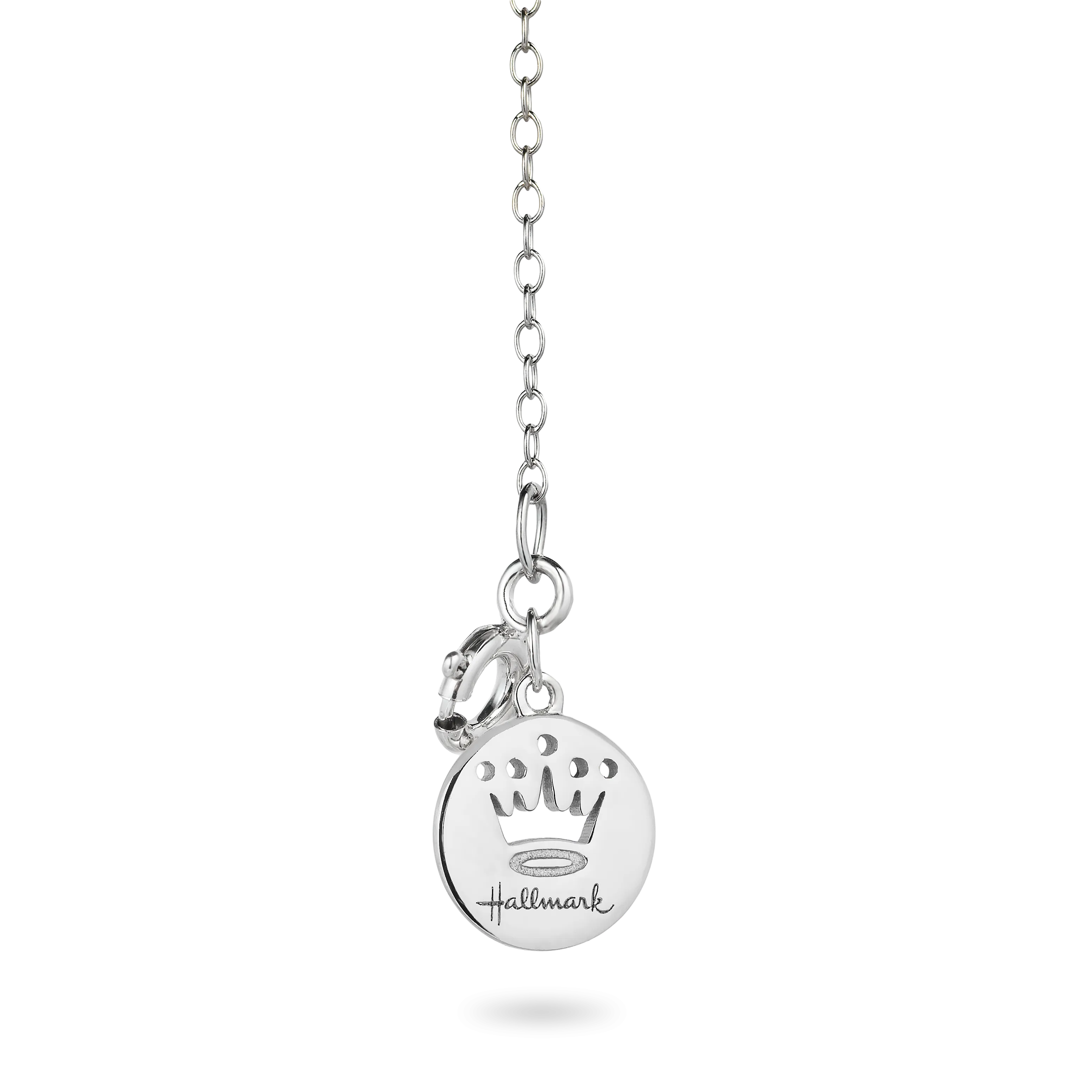 Hallmark Fine Jewelry Tiny Teddybear Pendant in Sterling Silver with 1/10 Cttw of Diamonds