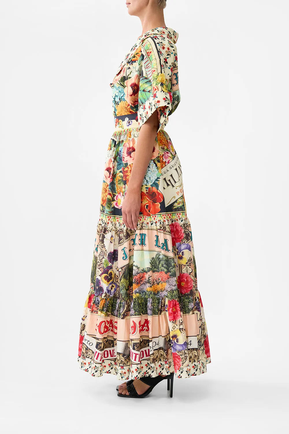 HIGH WAISTED TIERED SKIRT AROMATIC AMOR