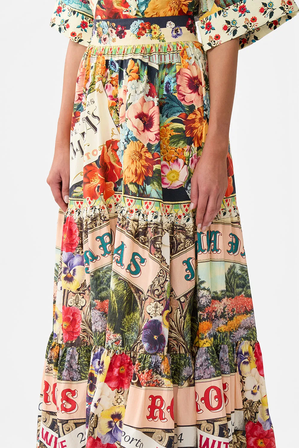 HIGH WAISTED TIERED SKIRT AROMATIC AMOR