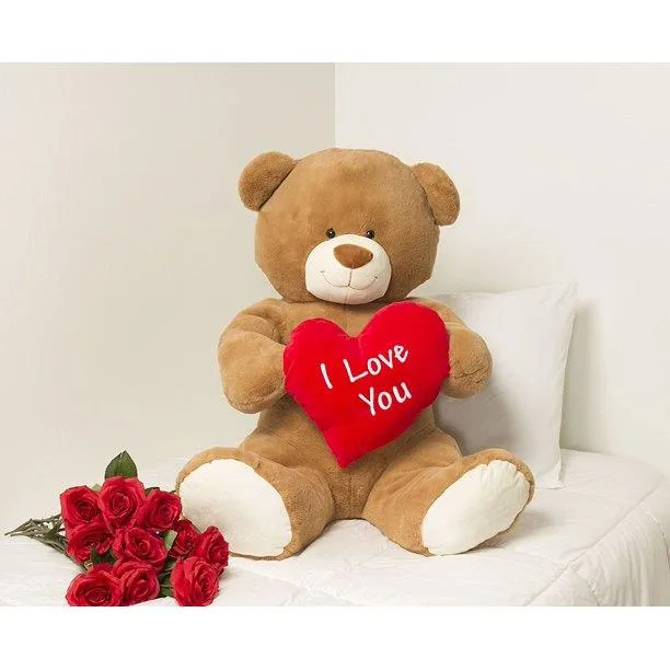 I Love You Bear by Gitzy 35 Inch Jumbo Plush Teddy Bear