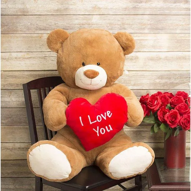 I Love You Bear by Gitzy 35 Inch Jumbo Plush Teddy Bear