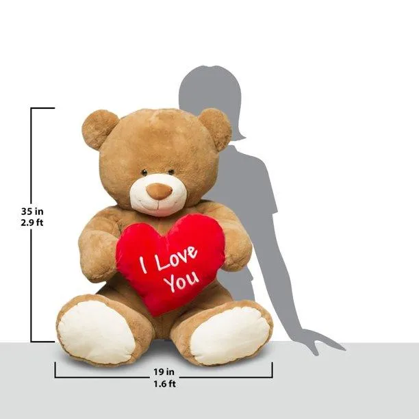 I Love You Bear by Gitzy 35 Inch Jumbo Plush Teddy Bear