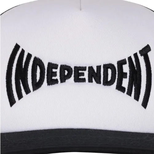 Independent Span Trucker Snapback Hat - White/Black
