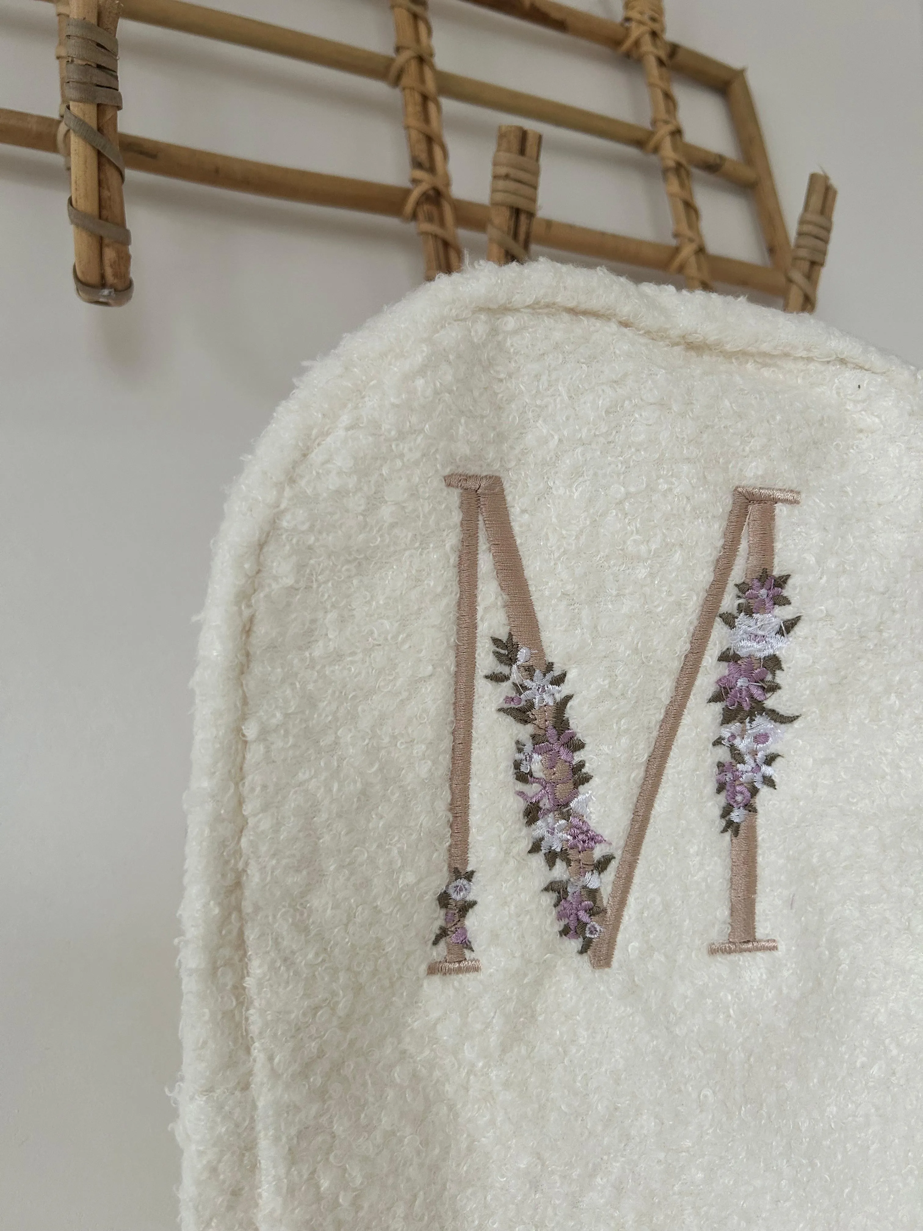 Initialen Teddy Rugzak licht beige