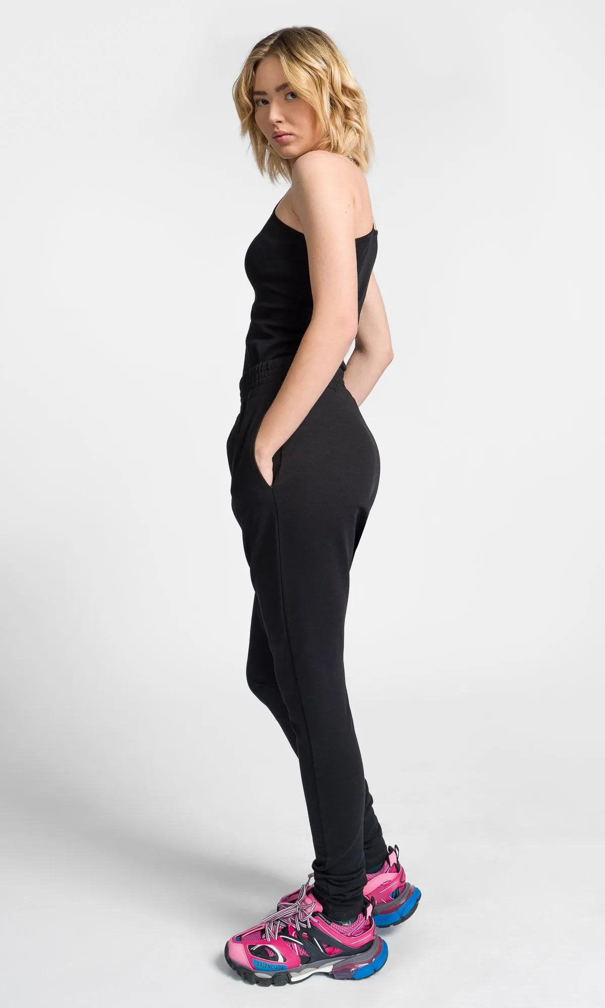 Inverted Pleat Drop Crotch Pants