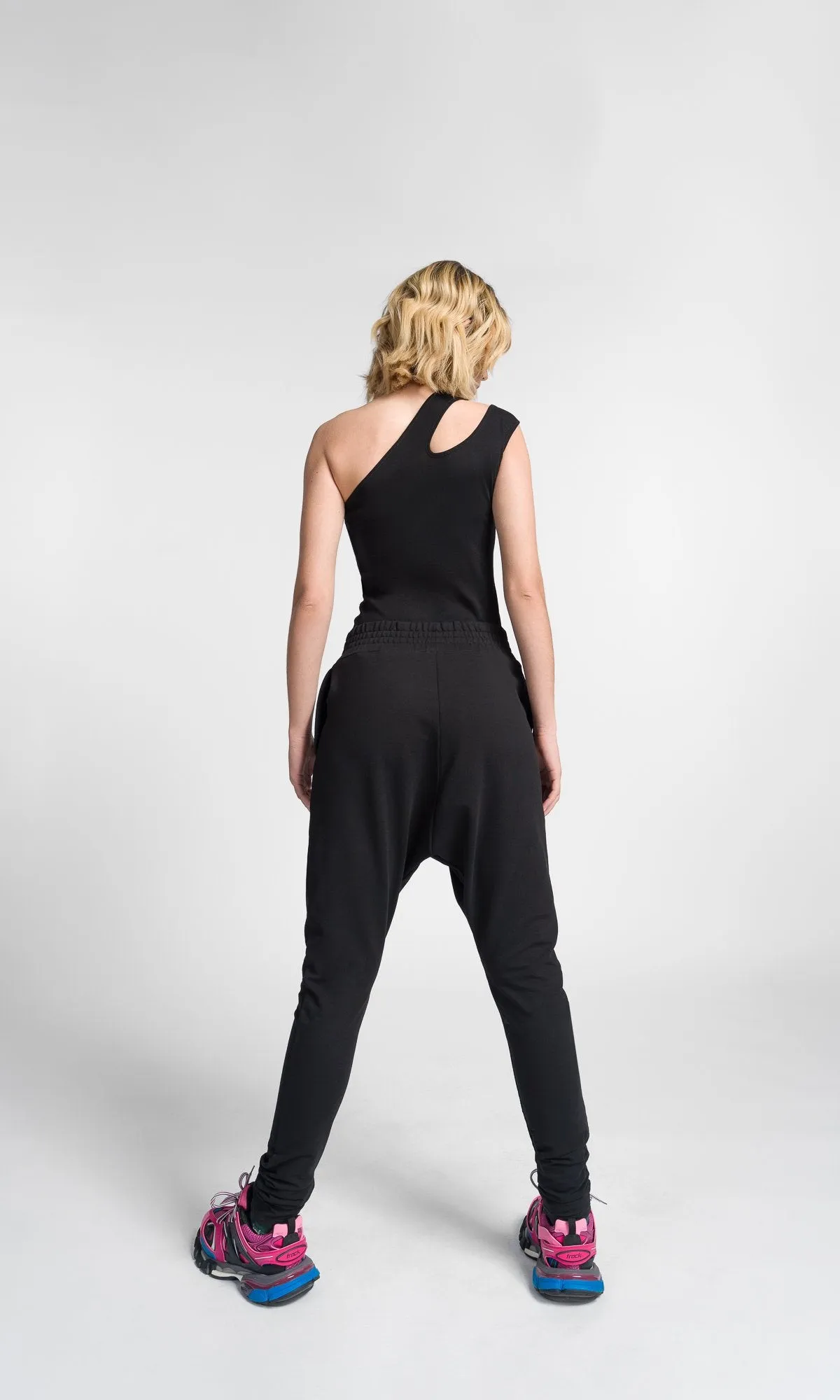 Inverted Pleat Drop Crotch Pants