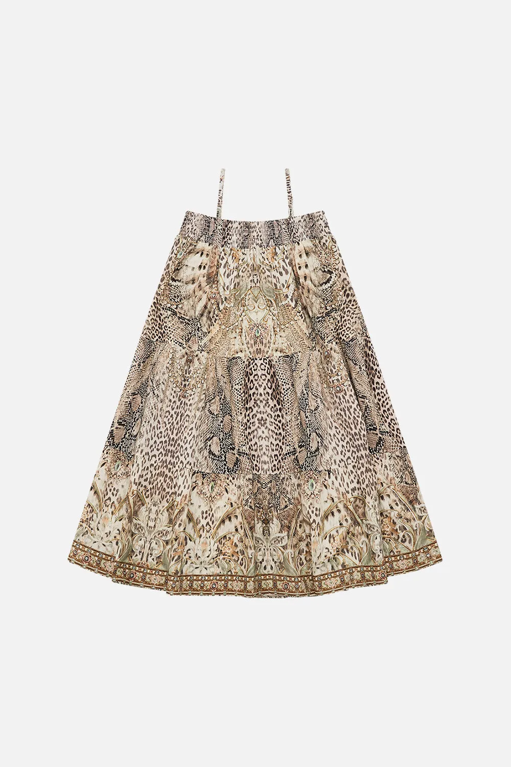 KIDS CONVERTIBLE SHIRRED MAXI SKIRT 4-10 LOOKING GLASS HOUSES