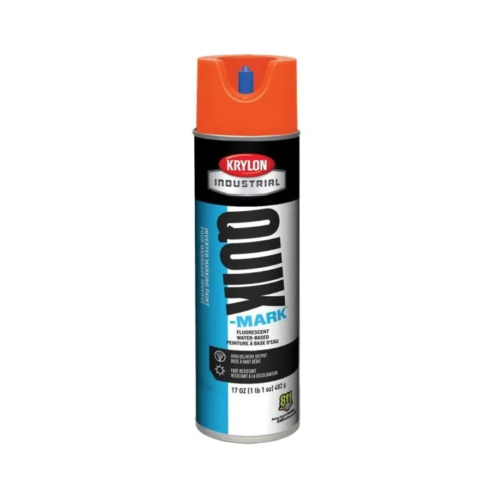 Krylon QUIK MARK Brilliant White Water based Inverted Marking Paints 17 oz. 12 Cans