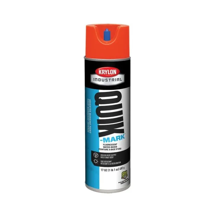 Krylon QUIK MARK Brilliant White Water based Inverted Marking Paints 17 oz. 12 Cans