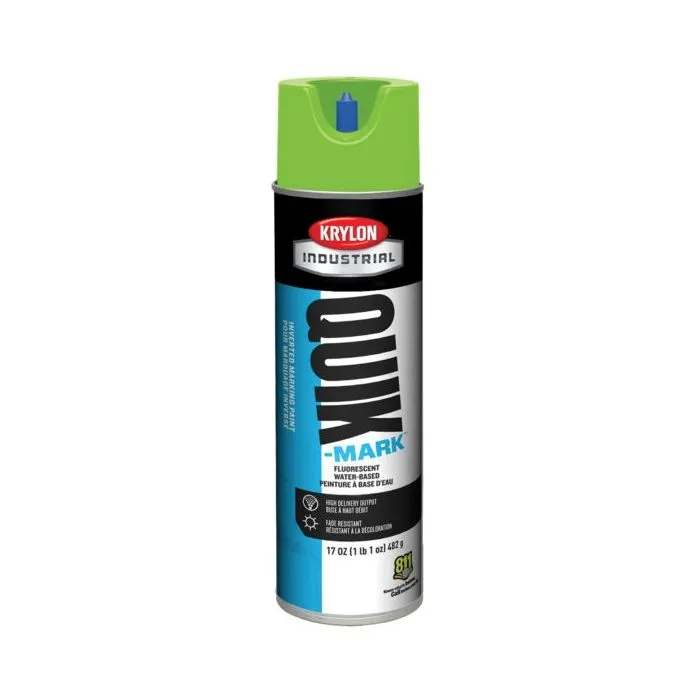 Krylon QUIK MARK Fluorescent Red/Orange Water based Inverted Marking Paints 17 oz. 12 Cans
