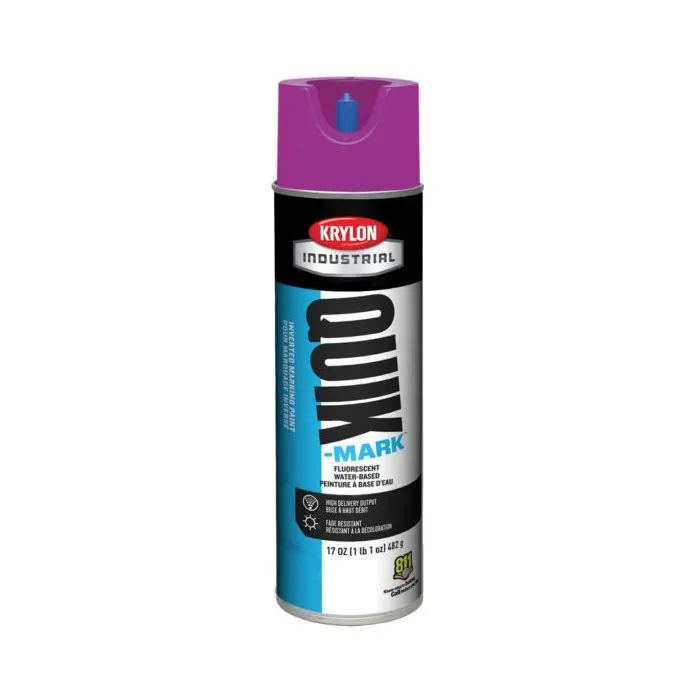 Krylon QUIK MARK Fluorescent Red/Orange Water based Inverted Marking Paints 17 oz. 12 Cans