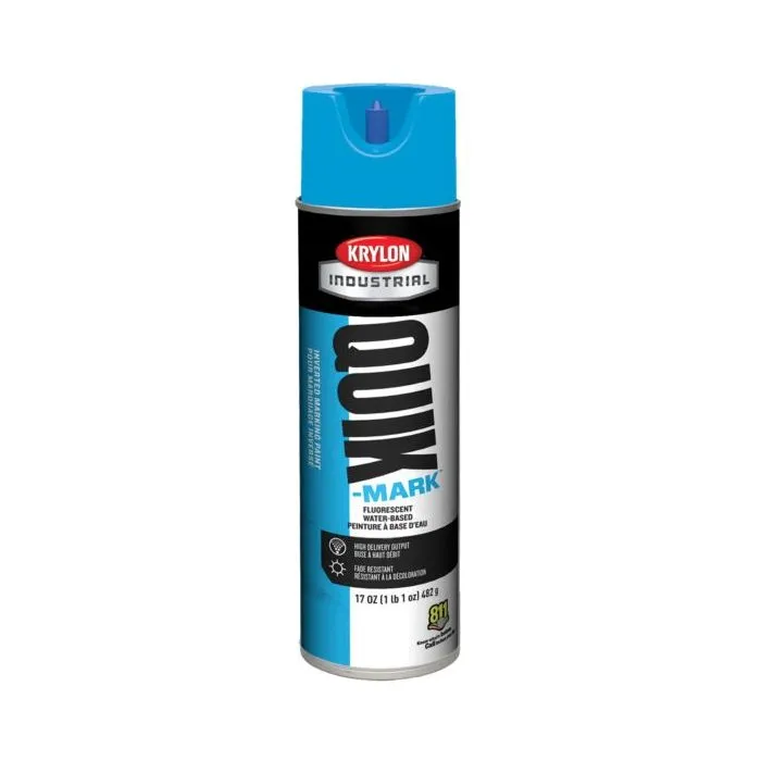 Krylon QUIK MARK Fluorescent Red/Orange Water based Inverted Marking Paints 17 oz. 12 Cans