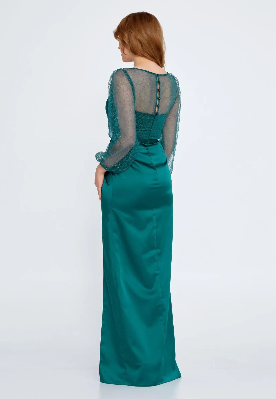 Long Sleeve Chiffon Maxi Dress