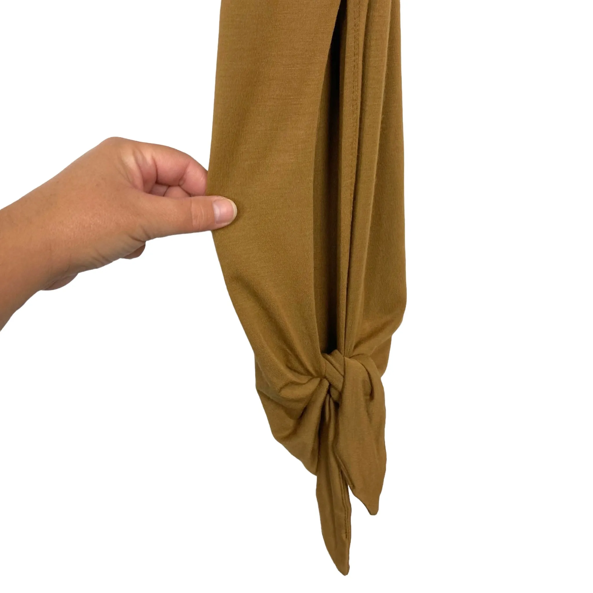 Lovers   Friends Camel Drawstring Waist Tie Hem Jumpsuit NWT- Size S