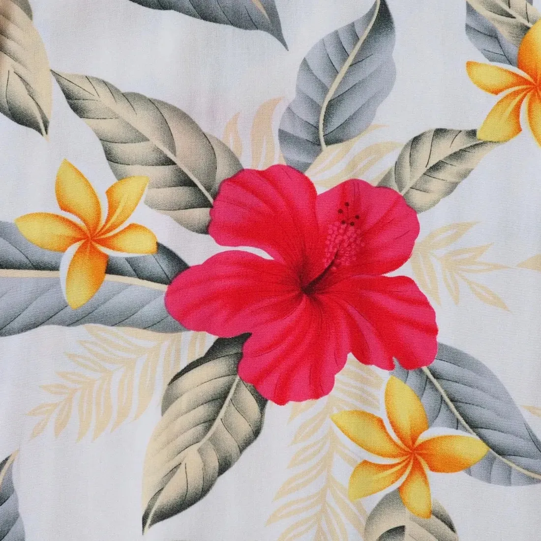 Makaha Cream Maxi Hawaiian Dress