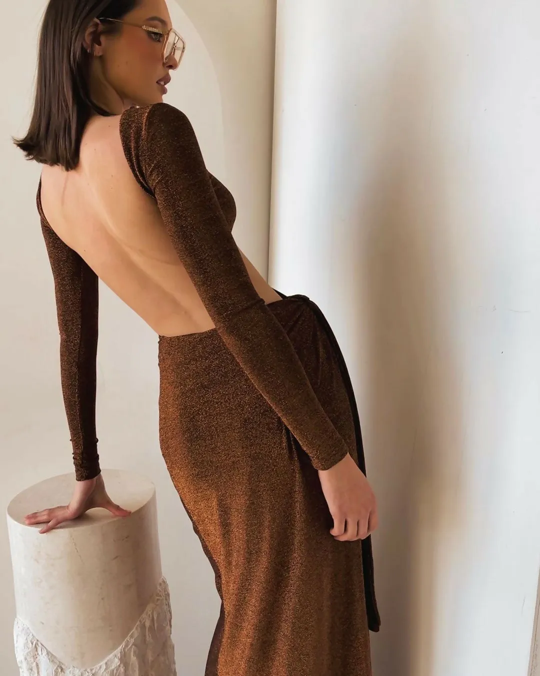 Meshki Christina Maxi Dress - Brown