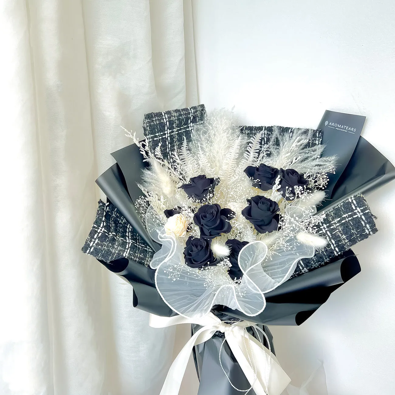 Midnight Lovers Black Preserved Rose Bouquet