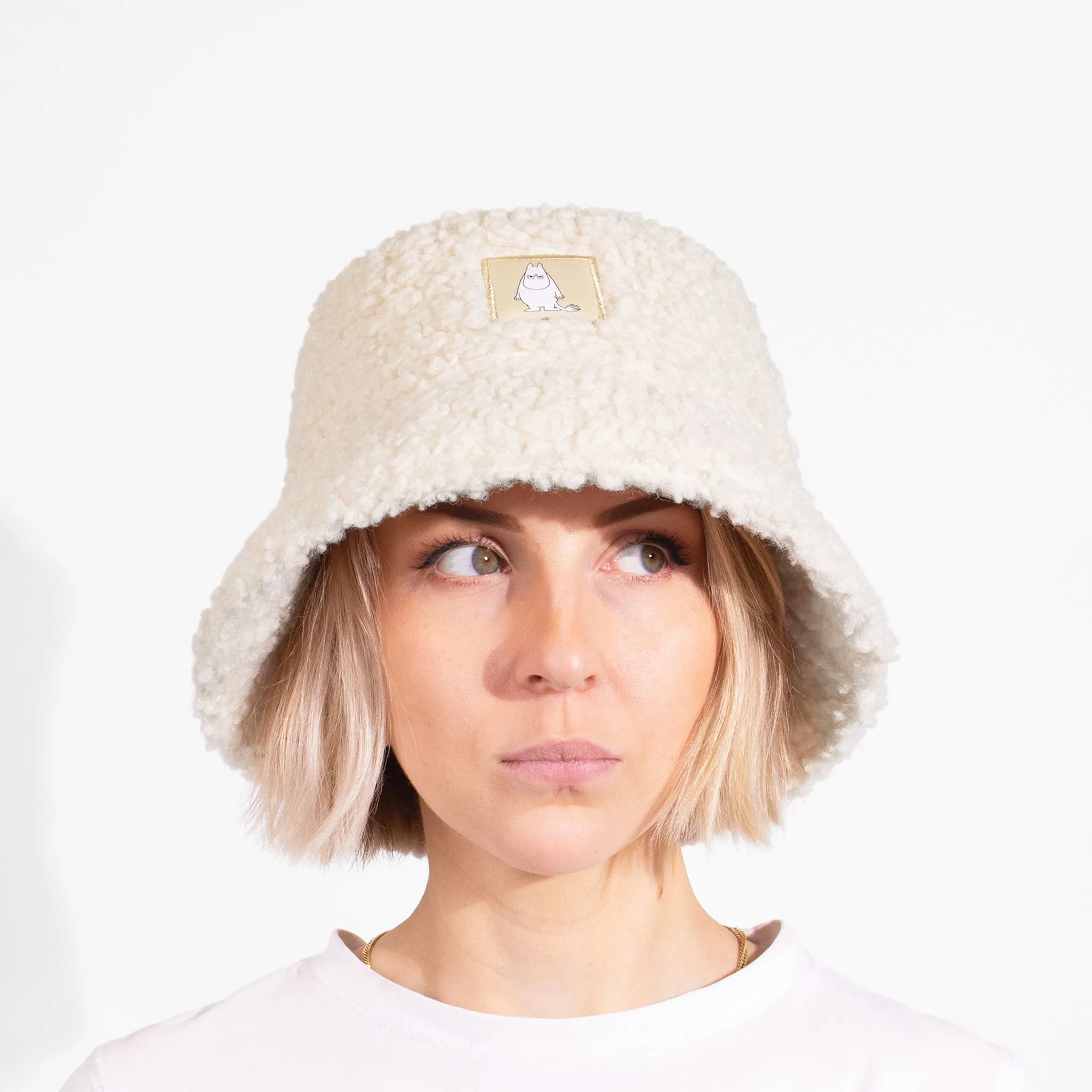 Moomintroll Angry Bucket Hat Fluffy - Offwhite