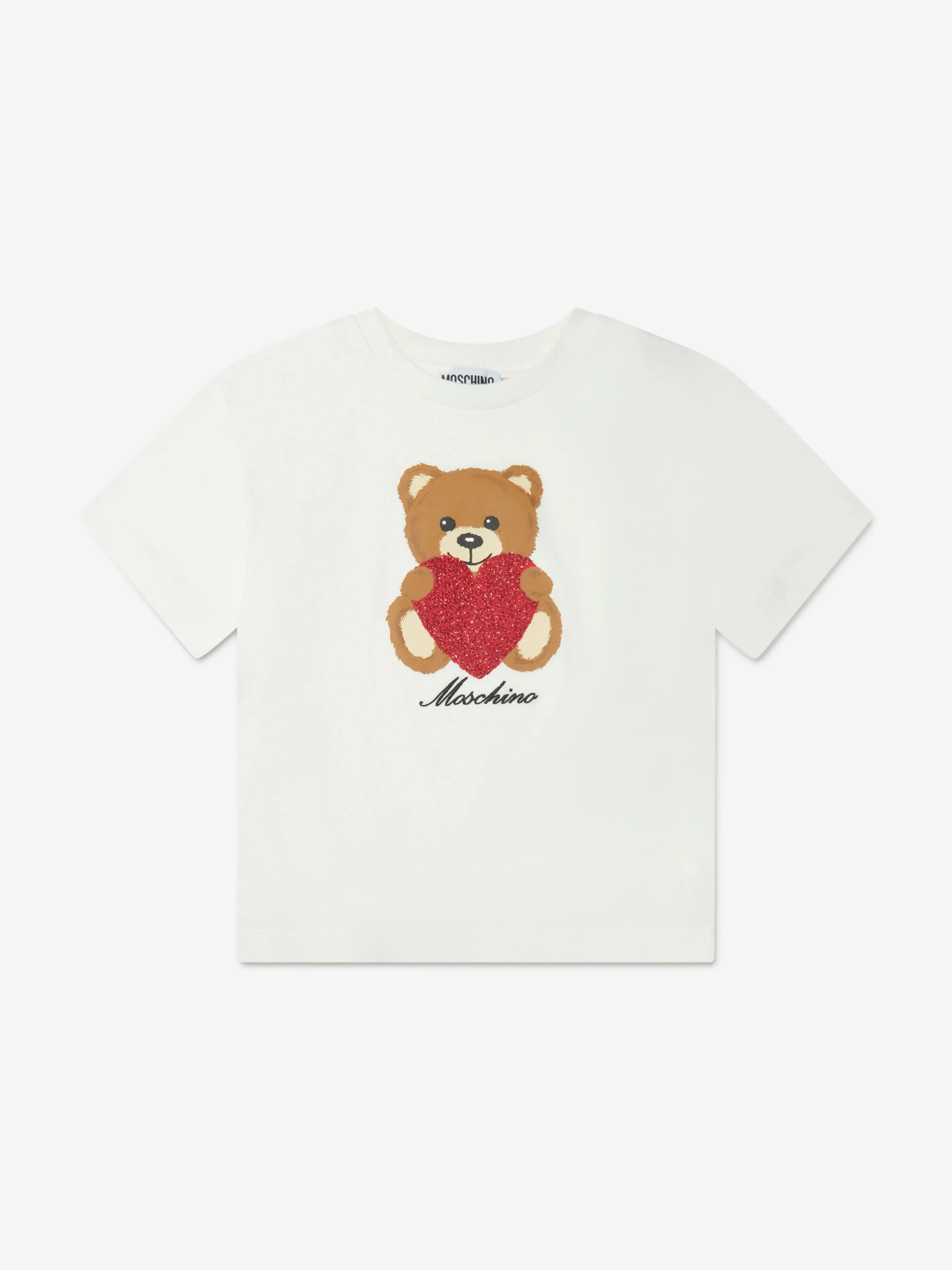 Moschino Girls Teddy Bear T-Shirt in Ivory
