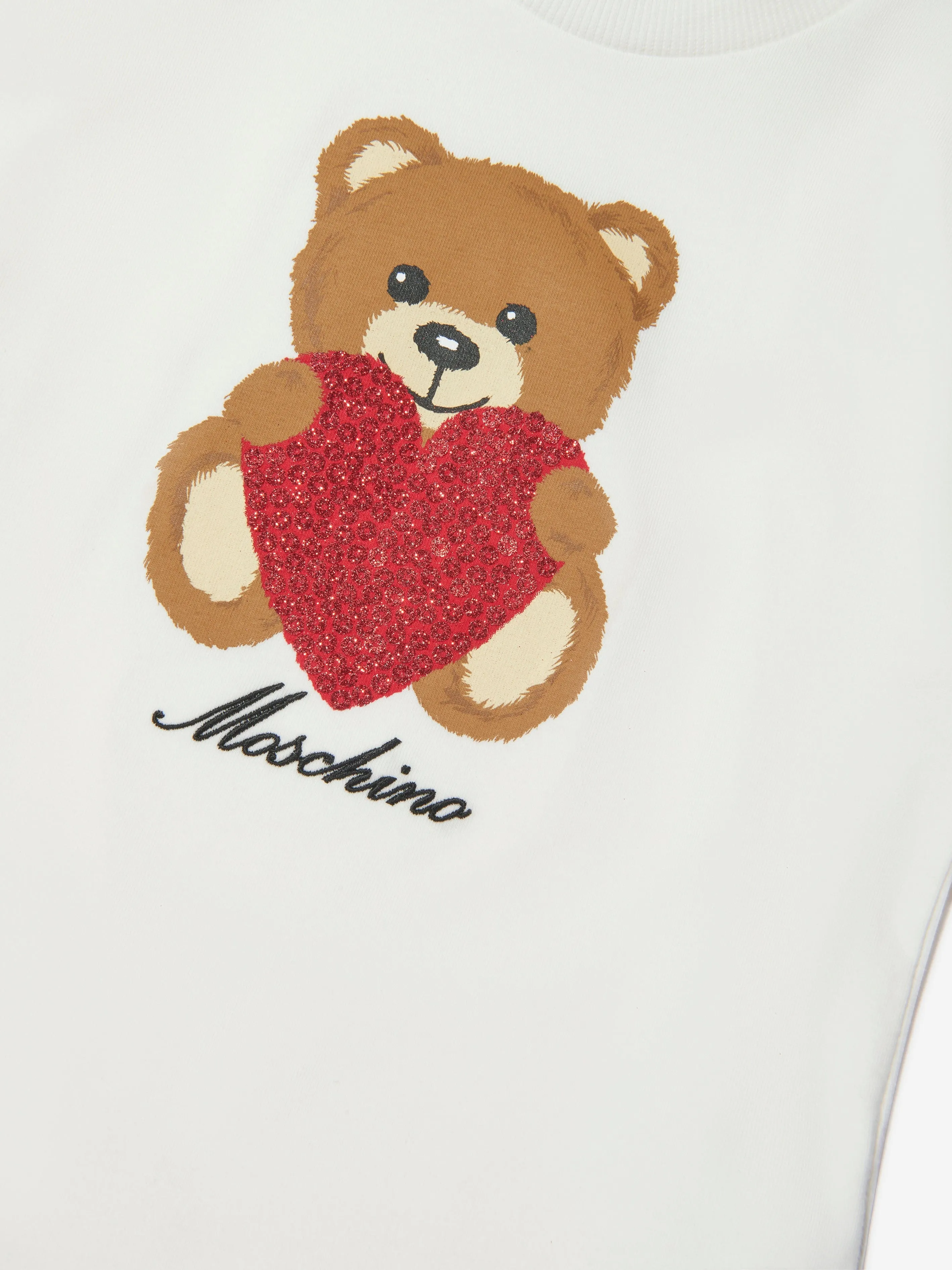 Moschino Girls Teddy Bear T-Shirt in Ivory