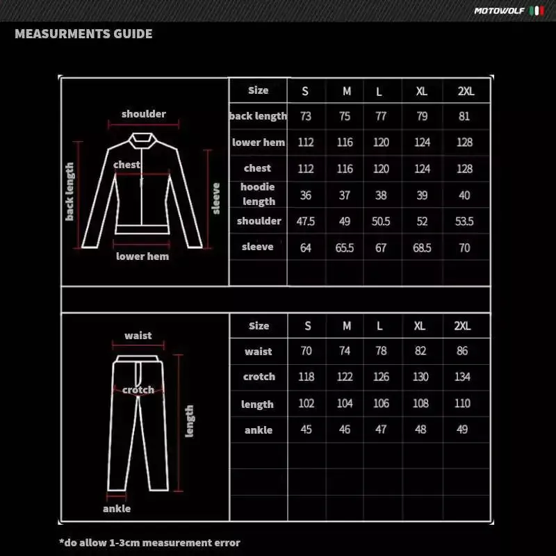 MOTOWOLF MOTORCROSS RAIN COAT