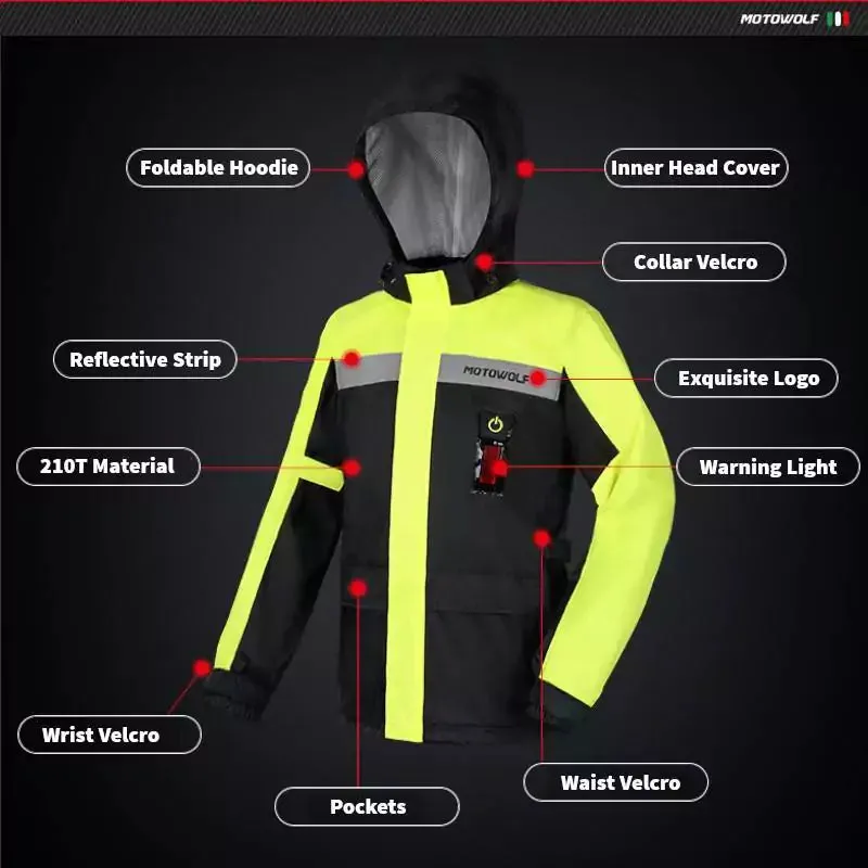 MOTOWOLF MOTORCROSS RAIN COAT