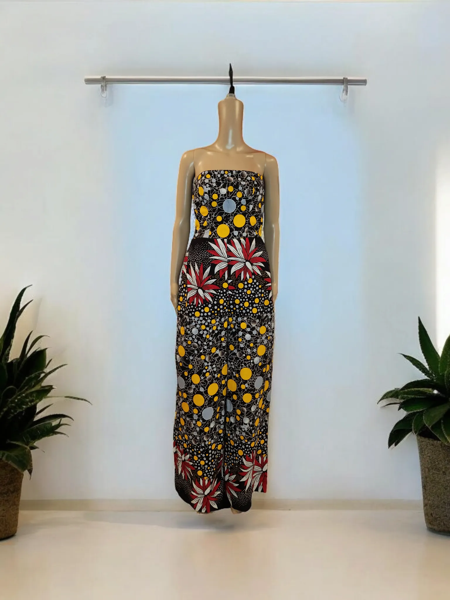Nana's Strapless Ankara Jumpsuit