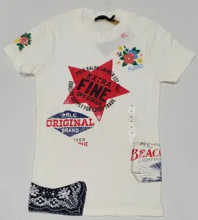 Nwt Polo Ralph Lauren Women's Embroidered/Print  Tee