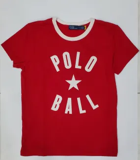 Nwt Polo Ralph Lauren Women's Red Polo Ball Star Tee