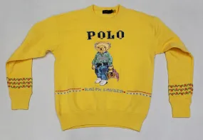 Nwt Polo Ralph Lauren Women's Yellow Teddy Bear Sweatshirt