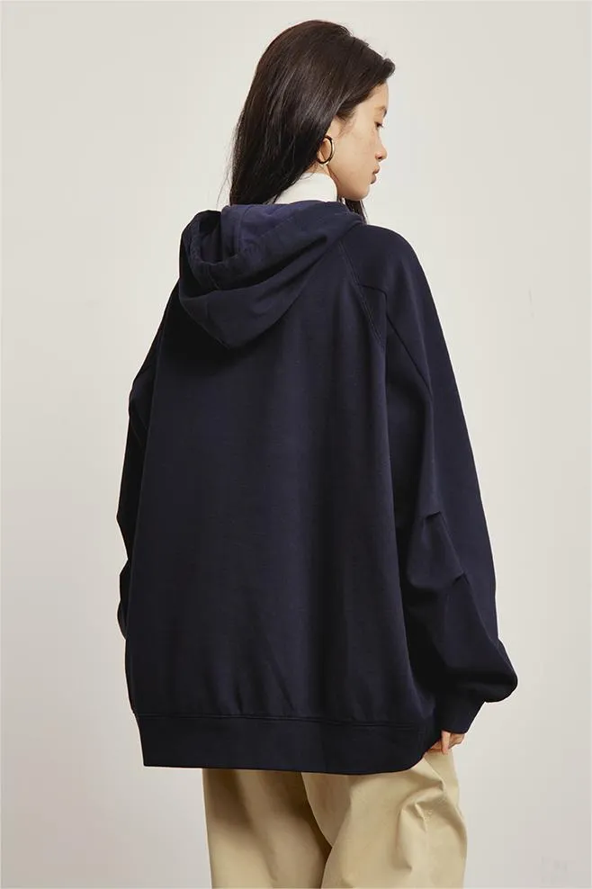OMONT フーデッドルーズフィットリラックファットパーカー OMT081